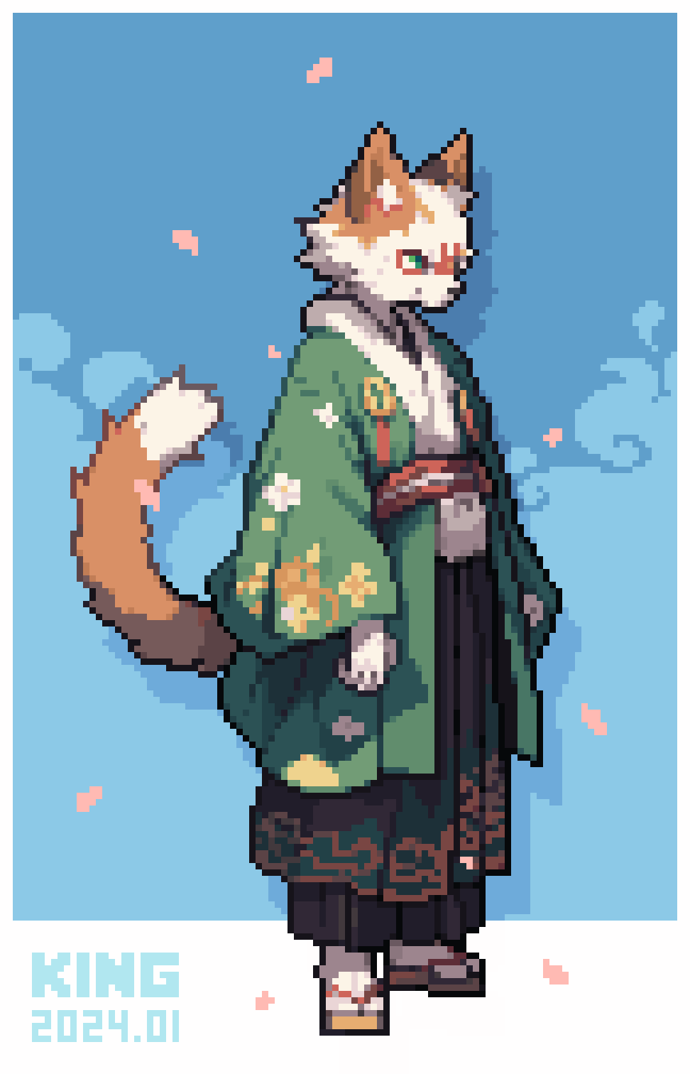 FOX custom pixel artwork
