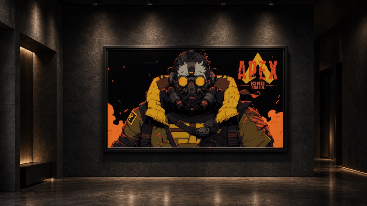 APEX / BLACK STONE framed gallery presentation