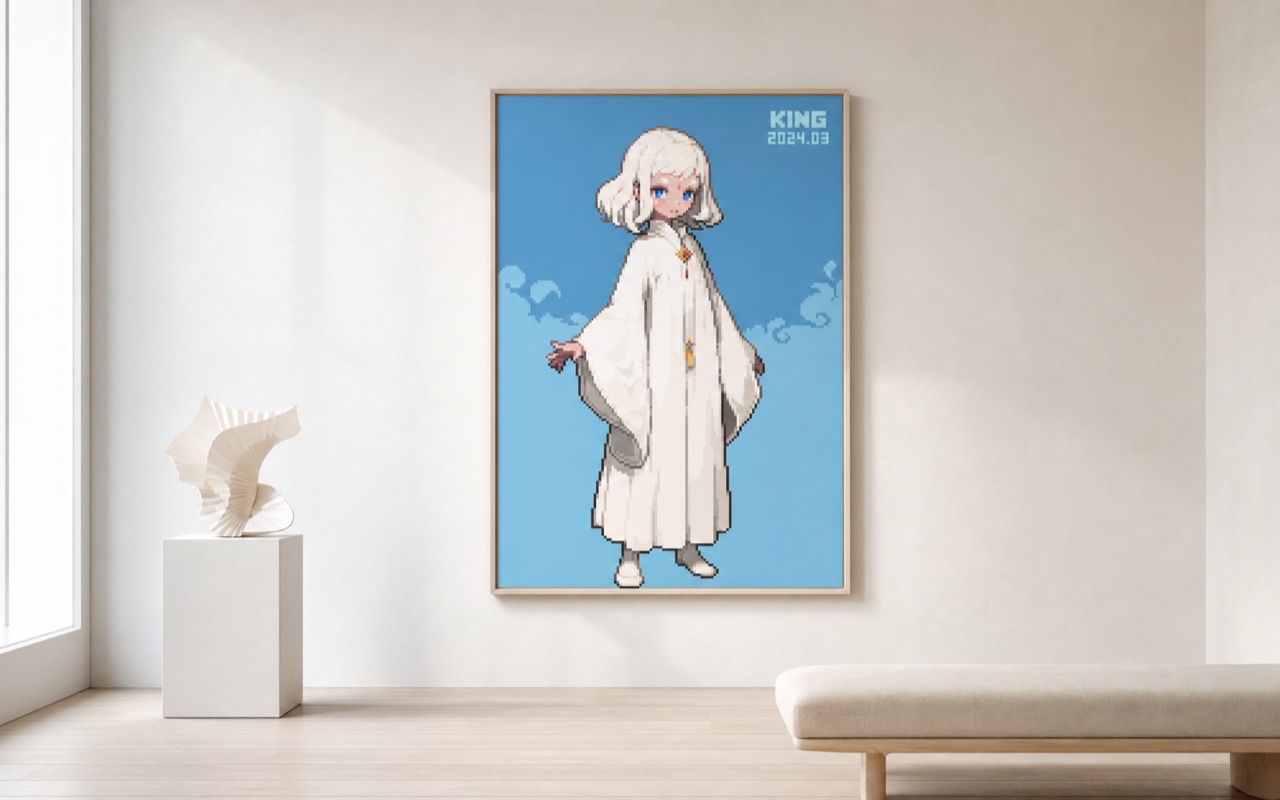IVORY / WHITE PLASTER framed gallery presentation