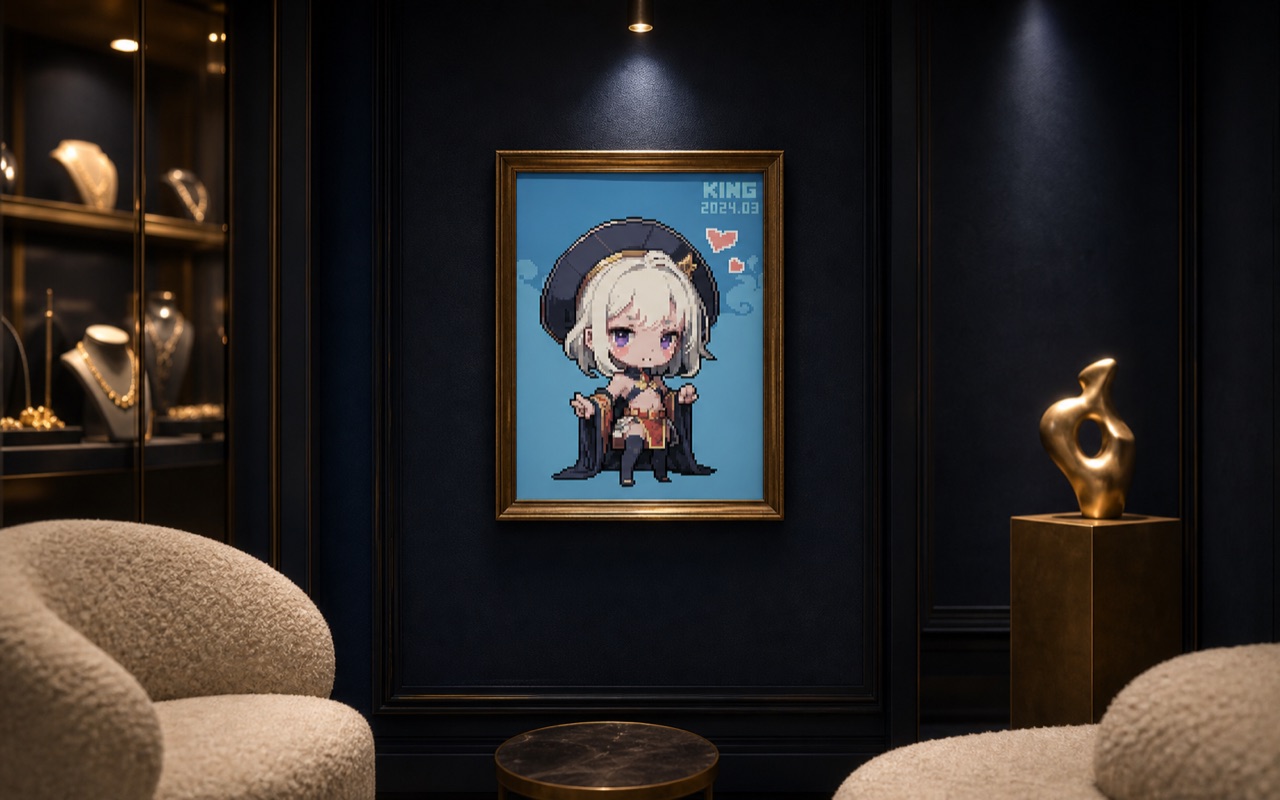 HEARTS / COUTURE ROOM framed gallery presentation