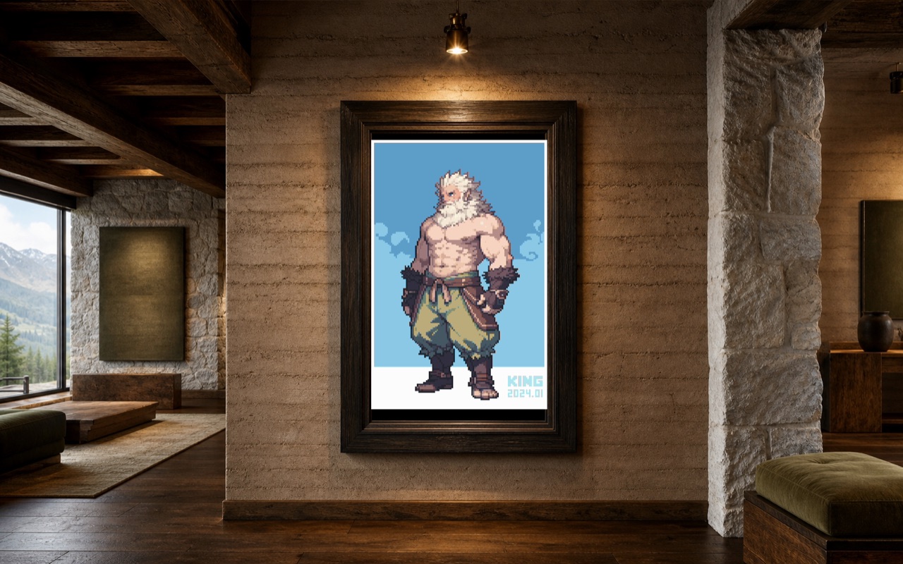 MOUNTAIN / RAMMED EARTH framed gallery presentation
